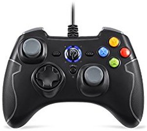 EasySMX Wired Gaming Controller,PC Game Controller Joystick with  Dual-Vibration Turbo and Trigger Buttons for Windows PC/ PS3/ Android TV